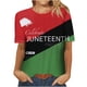 thumbnail image 2 of Pntutb Juneteenth Moda Mujer Camiseta Casual Impreso Cuello Redondo Manga Corta Jersey tops Blusa Pntutb Pntutb-3076, 2 of 5