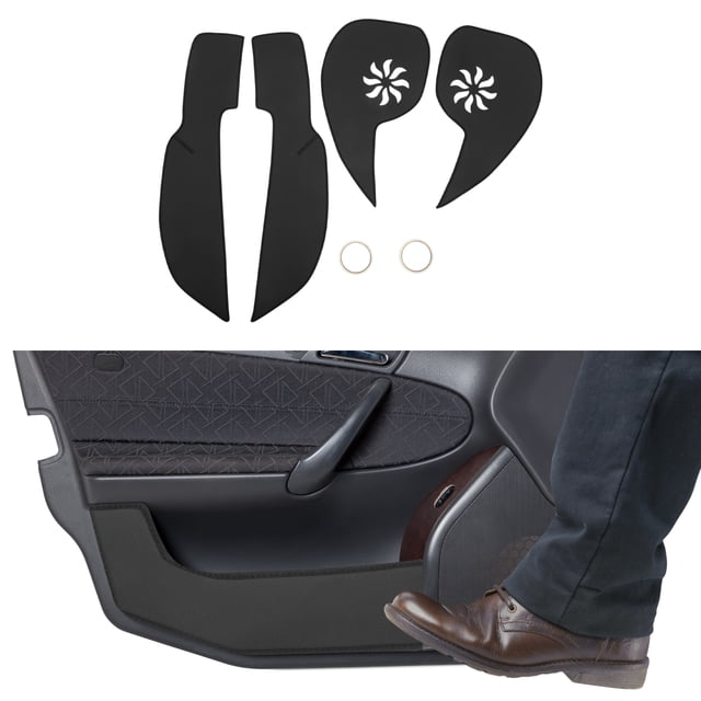 Pegatina antichoque de cuero para puertas del automóvil Unique Bargains para Jeep Grand Cherokee 2011-2015, protector de borde lateral de la puerta, accesorios interiores, negro, 1 conjunto