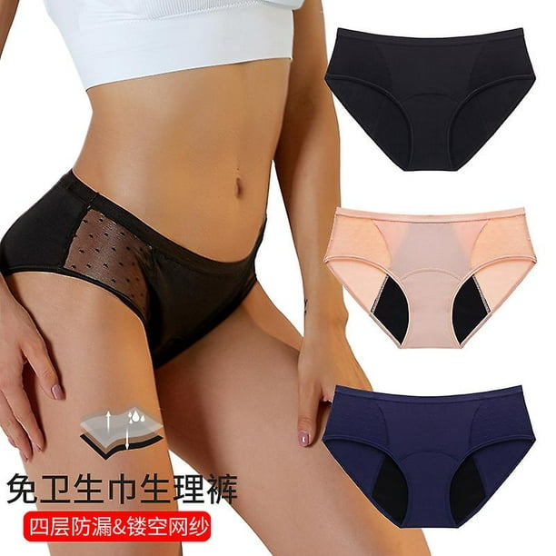 Period Underwear For Women, Period Panties, Absorbent Underwear 4 Layers  Absorbent Anti-leakage Lace Hipsters