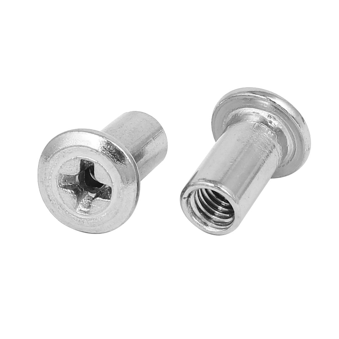 M6x15mm Metal Phillips Head Barrel Nuts Furniture Hardware Fittings