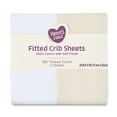 thumbnail image 4 of Parent's Choice Cotton Fitted Crib Sheets for Baby Boys and Girls, Neutral, 2-Pack, 4 of 5