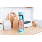 Drinkmate OmniFizz Sparkling Water and Soda Maker, Carbonates Any Drink, with 60L CO2 Cylinder (Arctic Blue)