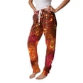thumbnail image 4 of Wutalume Halloween Women's Casual Pajama Pants - Drawstring Elastic Waist Cuffed Pants with Pockets, Loose Trousers for Festival Wear,Orange S, 4 of 5
