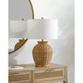 thumbnail image 5 of Livabliss 26" 1-Light Cottage Brown Rattan Table Lamp with White Linen Shade, 5 of 5
