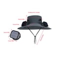 thumbnail image 2 of RICHMJ Solar Powered Fan Hat for Men Women, Wide Brim Hat with 2 Fans UPF 50+, For Outdoor Fishing Beach Sun Hat ,Mountaineering(B), 2 of 7