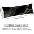 thumbnail image 4 of Abstract Body Pillow Cover Black and Gold Marble Long Pillowcase with Zipper Luxury Throw Pillow Case Decorative Cushion Pillow Covers Soft Large Bedding Pillow Cases for Bedroom,Couch,20"x54", 4 of 5