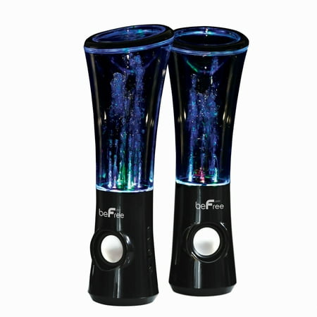 beFree Sound BFS-167 Multimedia Sound Reactive Color Changing LED and Dancing Water Bluetooth Computer (Best Sounding Water Speakers)