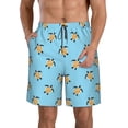 thumbnail image 2 of Uemuo Sea Turtle Pattern Men's Swim Trunks Hawaiian Beach Bathing Suit Swimsuits Beach Quick-Dry Shorts with Pockets-Medium, 2 of 9