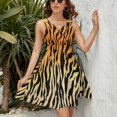 thumbnail image 3 of Tiger Pattern Dress Fashion Beach Long Dresses Female Party Printed Sundress, 3 of 7