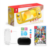 Nintendo Switch Lite Yellow - 5.5" Touchscreen Display, Built-in Plus Control Pad, Built-in Speakers, 802.11ac WiFi, Bluetooth, Bundle with Super Smash Bros. Ultimate + Carrying Case