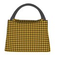 thumbnail image 1 of Balery Retro Yellow and Black Houndstooth Bolsa de Aislamiento Portátil – Bolsa de Almuerzo con Forro de Aluminio Mejorado, Funda Impermeable y Fácil de Limpiar para Picnic y Caja de Almuerzo, 1 of 6