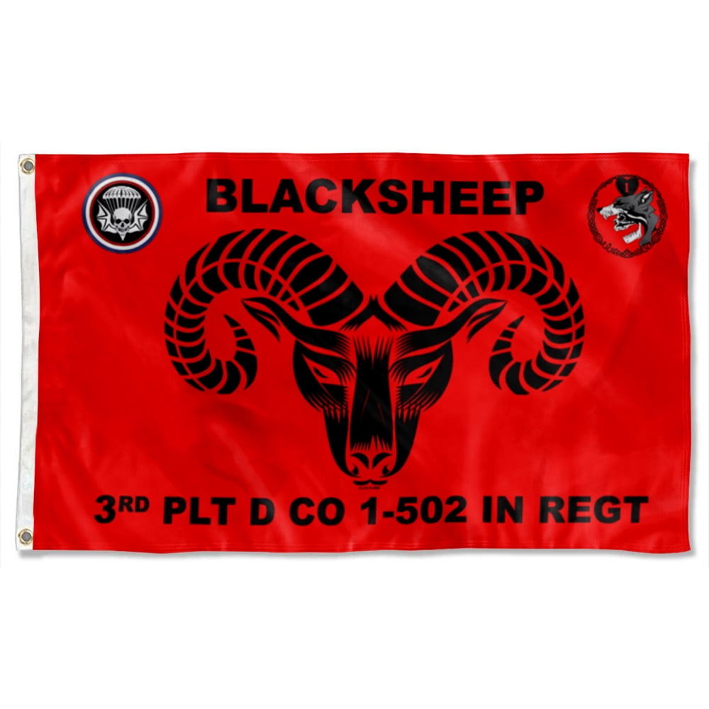 Cayyon Blacksheep 3rd Plt D Co 1-502 Flag 3x5Feet Military Banner with ...