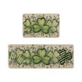 thumbnail image 2 of Tuvgenk Multicolor Clover St. Patrick's Day 2-Piece Kitchen Mat Set 16x24in + 16x48in Non Slip, 2 of 6