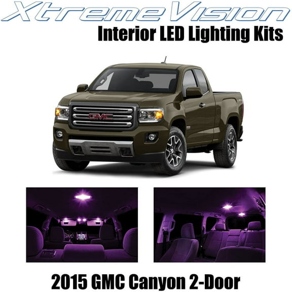 XtremeVision Interior LED for GMC Canyon 2-Door 2015 12 pcs Pink Interior LED Kit Installation Tool