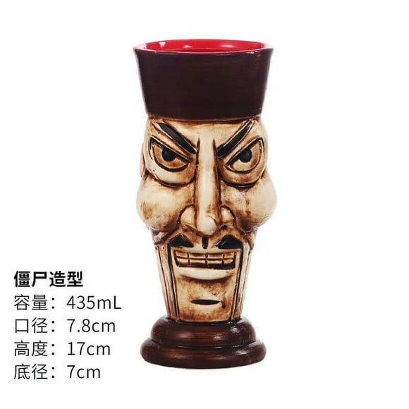 Hawaii Easter Island Tiki Mugs Creative Porcelain Beer Wine Mug Beer Wine Cocktail Party Cup Bar Tool Ceramic Tiki Mug 300-700ml