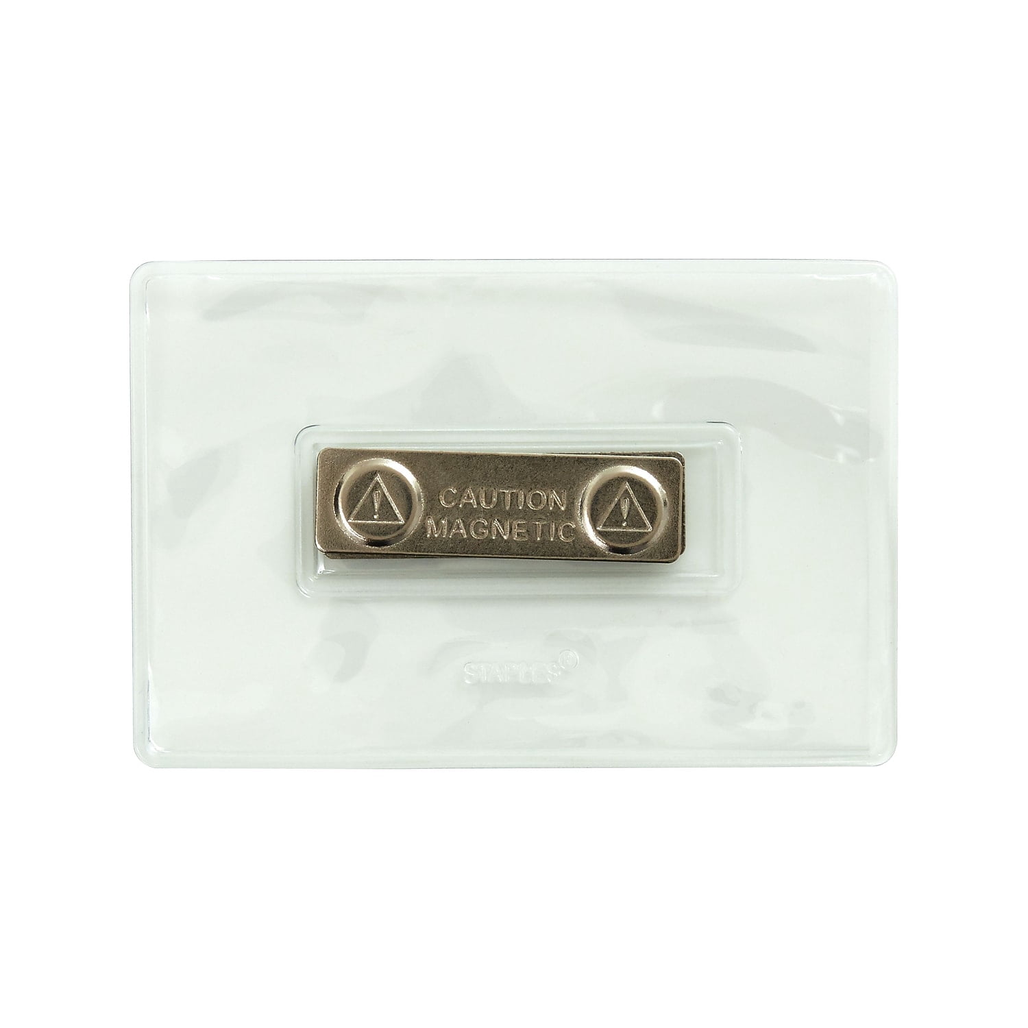 Staples Magnetic Badge Holders 2.25" x 3.5" Vinyl Clear 25/Pack (51925) ST51925/51925