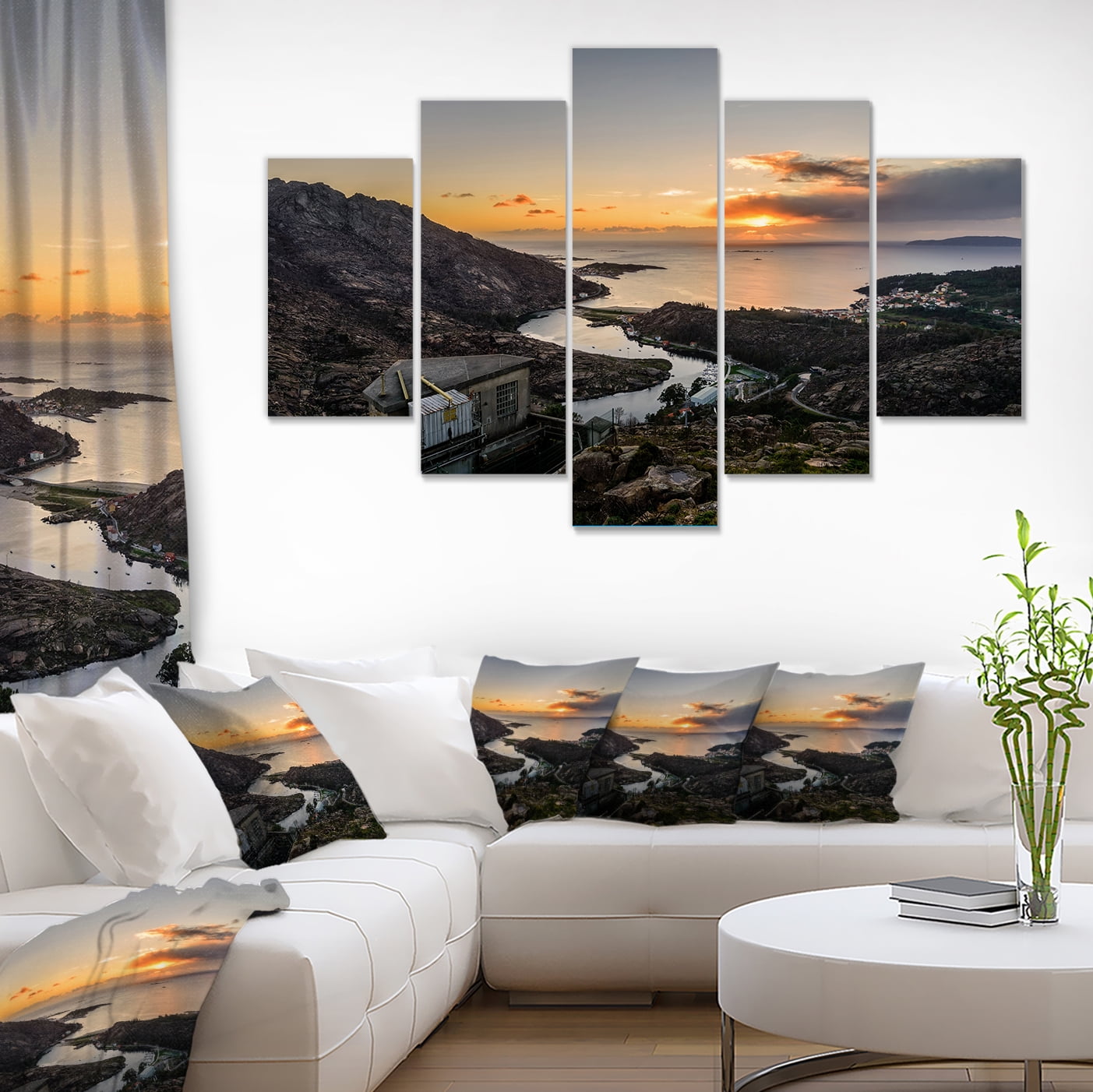 ezaro panorama galicia spain