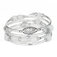 thumbnail image 1 of Fulu Otoño Pulseras Apilables Con Cuentas Para Mujer Boho Wrap Pulsera De Plata En Capas Joyería De Moda Regalos Para Ella (17-Blanco), 1 of 5