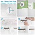 thumbnail image 5 of No Hook Shower Curtain, Vintage Mint Green Striped Shower Curtains for Bathroom with See Through Top Window, Farmhouse Modern Stripes Boho Waterproof & Washable Bath Curtain 66"x72", 5 of 9
