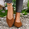 thumbnail image 2 of Womens Shoes,Casual Shoes Suede Design Closed Toe for Everyday Wear Comfortable Casual Shoes for Jeans All Seasons,Shoes for Women,Brown,7, 2 of 9