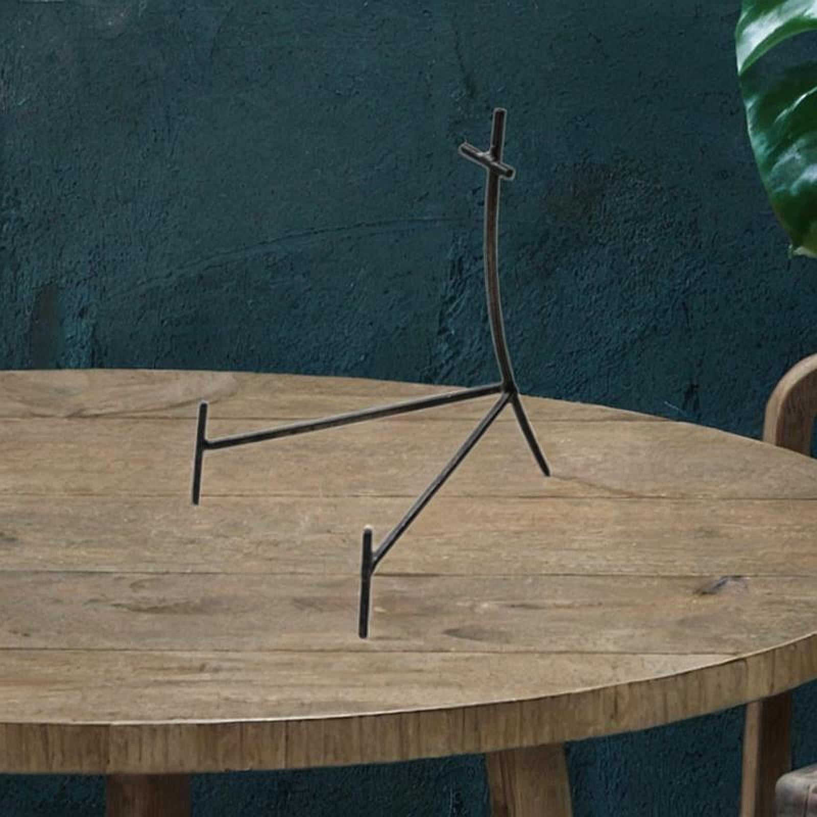 Esquirla Plate Display Stand Easel Stand Decorative Platters Bowl Stand Storage Rack Photo Display Stand Tabletop Shelf Stand for Desk 14x14.7x19cm