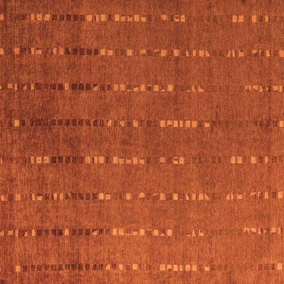 Ahgly Company Indoor Square Abstract Orange Modern Area Rugs, 8' Square