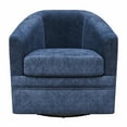 thumbnail image 4 of DHP Remily Swivel Accent Chair, Navy Textured Fabric, 4 of 11