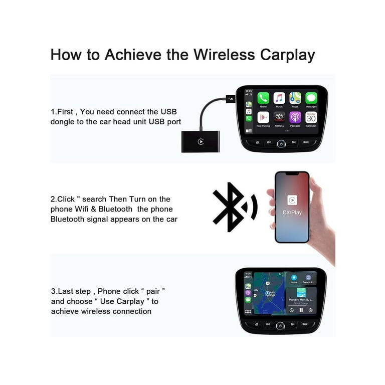 Adattatore CarPlay Wireless Per IPhone - Mini Dongle Per Auto Dal 2016, Con Luce RGB E Connessione Automatica - Foto 10