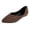 Coffee, variant on Womens Suede Flat Shoes V Cut Pointed Toe Business Casual Shoes Lightweight Solid Color Sandals Slip on Ballet Dress Shoes Yellow Size 6.5