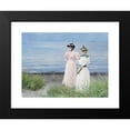 thumbnail image 2 of Paul Fischer 14x12 Black Modern Framed Museum Art Print Titled - At the Beach in Hellerup. Ms. Elisabeth Fischer and Miss. Anna Pauline Bruun One Summer Day at the Beach in Hellerup (1894), 2 of 5