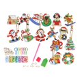 thumbnail image 1 of Llaveros De Pintura Para Decoración De Navidad, Regalo De Año Nuevo, Adornos Artísticos Navideños DIY Escribe un, 1 of 6