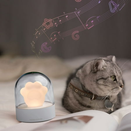 

Finelylove Cat Claw Night Light For Kids Cat Paw Lamp With Music Box 3 Brightness L-evels USB Rechargeable For Friends Kids Lover Birthday Christmas Gifts