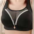thumbnail image 2 of JGGSPWM Plus Size Everyday Bras for Women Breathable Mesh No Underwire Full Coverage Comfortable Unlined Wirefree T-Shirt Bra Black 38, 2 of 3