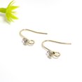 thumbnail image 3 of Pendientes de oro de 14 quilates con forma de gancho para la oreja que conservan el color, accesorios de joyería hechos a mano para evitar alergias, 3 of 5