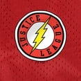 thumbnail image 5 of Justice League The Flash Athletic Logo Mens Lined Mesh Shorts, Red, 2X-Large, 5 of 6