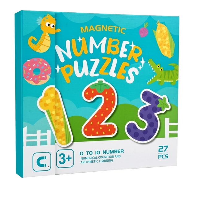 Oioii Early Education Magnetic 0-10 Digit Arithmetic Puzzle Toy,Oral Arithmetic Exercises Learning Toy ,Creative Math Cognition Toy,for Development Logical Thinking Training Play,Multicolor