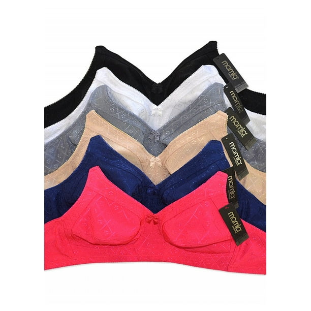 Mamia Women's 6 Full Coverage Wireless Non Padded Bras