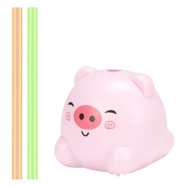 Bearachild Los niños reutilizables de la idea plástica del regalo favorecen el regalo de la paja del artículo portátil BPA-libre del tamaño Cocina y Comedor Cerdo