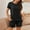 Black, variant on ZZwxWA Womens Pajamas 2 Piece Ribbed Knit Pjs Short Sleeve Sleepwear Set Summer Soft Pajamas Set Casual Lounge Sets