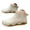 Beige, variant on Women's Men's Low Top Rain Boots Waterproof Rubber Wide Toe Slip on Deck Garden Shoes for Boating Camping Farming Outdoor Work (7,Yellow)