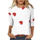 thumbnail image 2 of Fiudx Camisas de Mujer Camiseta Estampada para Mujer, Blusa de Manga 3/4 de Longitud Media, Tops Informales con Cuello Redondo, 2 of 4
