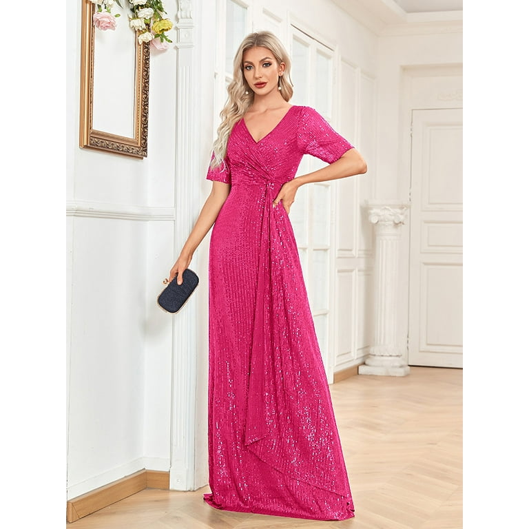 Fishtail Mid-Sleeve Sexy Slim Long Evening Dress Fishtail Mid-Sleeve Sexy Slim Long Evening Dress