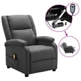 thumbnail image 1 of vidaXL Electric Massage Chair Anthracite Faux Leather, 1 of 5