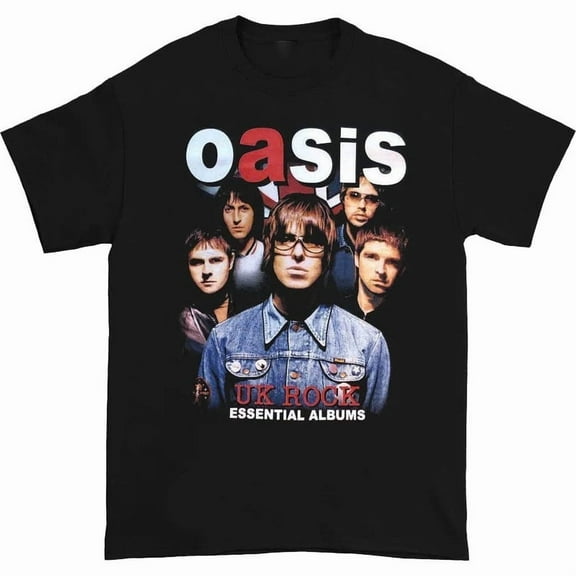 Oasis UK Rock Essential Albums T-Shirt, Vintage Tee, Unisex