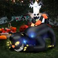 thumbnail image 1 of Costway 6' Giant Creeping Black Cat LED Lights Halloween Inflatable Garden Decrations, 1 of 8
