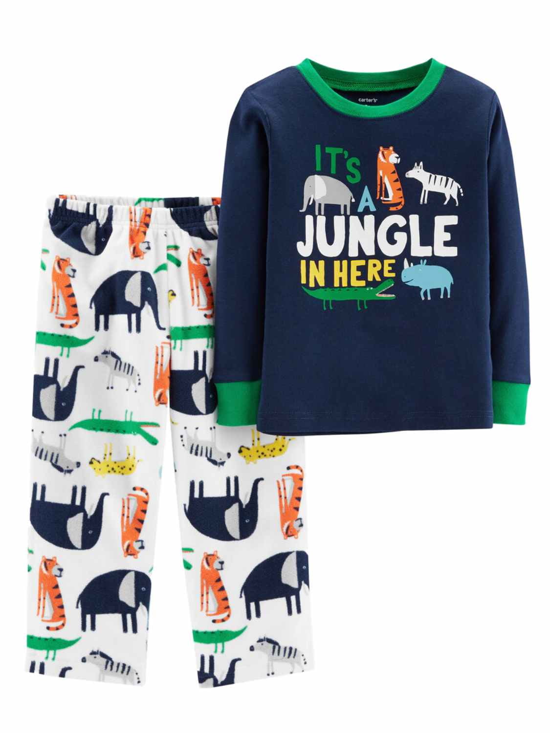 Carters Toddler Boys Blue It/'s A Jungle In Here Animal Pajama Sleep Set