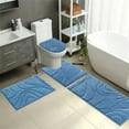 thumbnail image 6 of Ileading Bathroom Rugs Sets 4 Piece, Super Soft and Absorbent Non Slip Microfiber Toilet Bathroom Mats, 6 of 14