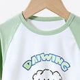 thumbnail image 6 of NOLDARES Toddler Baby Boy Fall Winter Outfits Printed Crewneck Sweatshirt Casual Pants 2Pcs Clothes Set Size:130,Green, 6 of 8