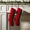 thumbnail image 3 of dajkiuy Knit Christmas Stockings, 18 Inch Xmas Stockings Holiday Fireplace Hanging Stockings Christmas Gift Bag Decorations for Family Holiday Season Decor, 3 of 5
