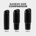 thumbnail image 5 of HydroJug Ease2o Insulated Stainless Steel Water Bottle with Straw & Chug Lid, Leak-Resistant, Cup Holder Friendly – 24oz, Black, 5 of 7